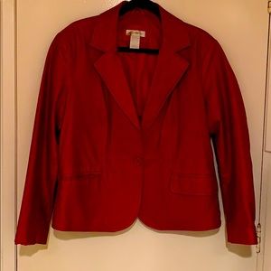 Red leather jacket